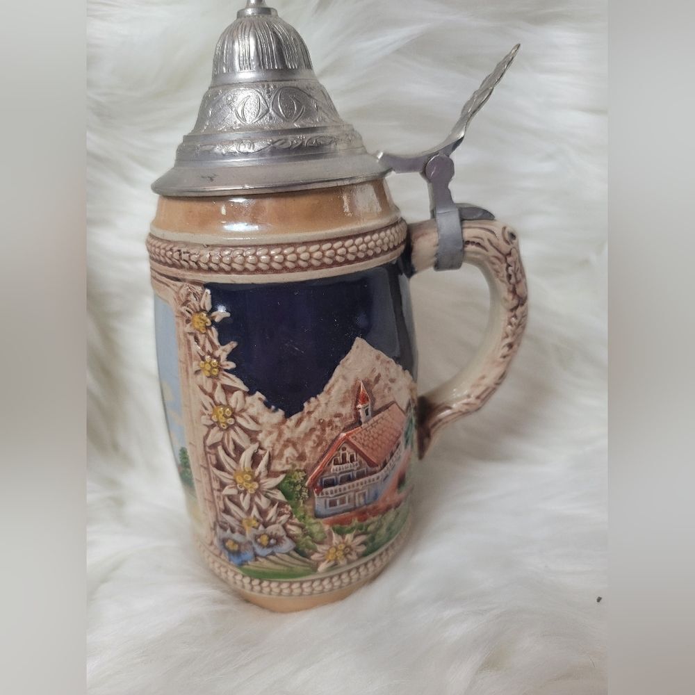 Gertz Antique Pewter Lid Stein